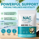 NVXNMSD N-Acetyl Cysteine 600mg Softgels bottle side view