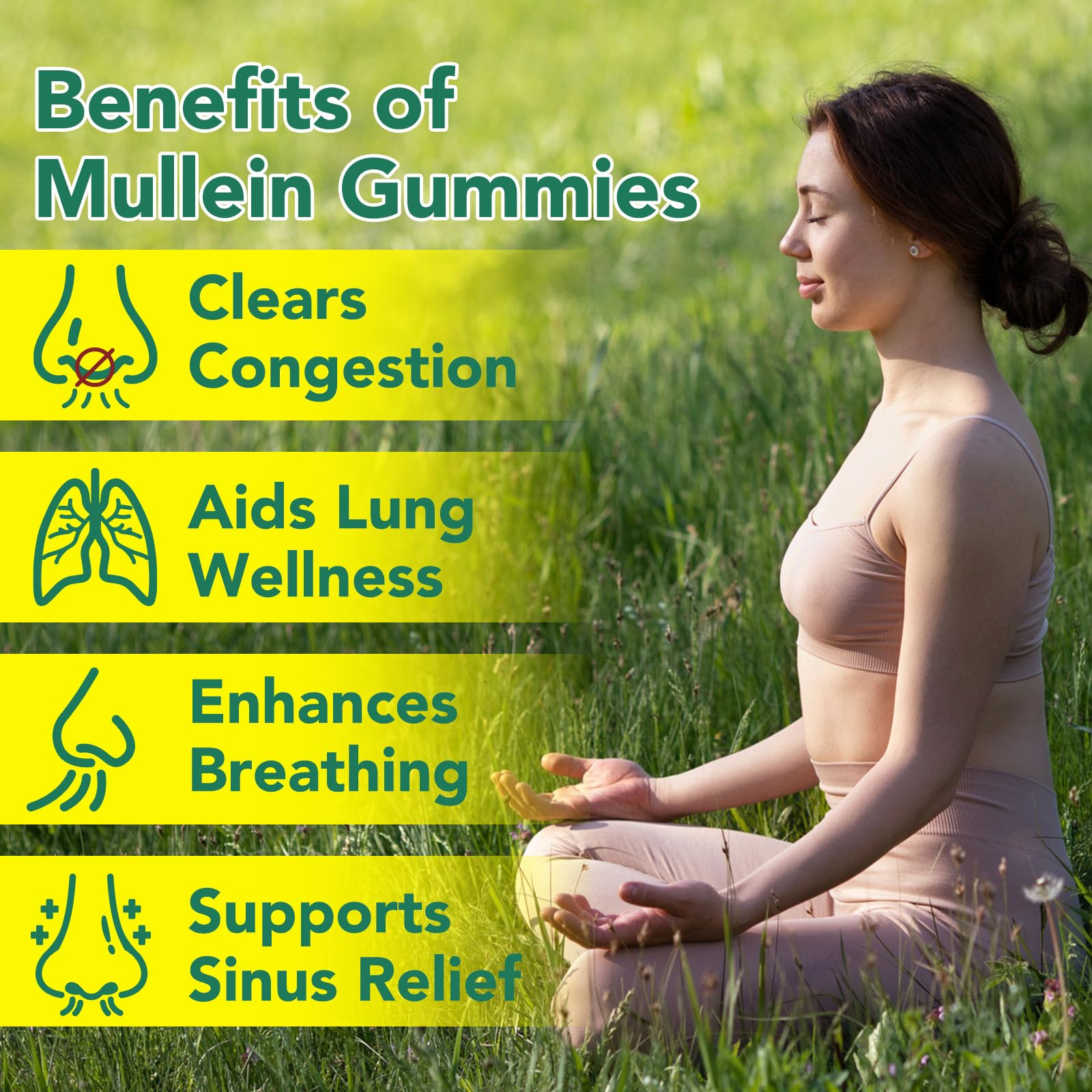 Nyloriaine Mullein Gummies 200g back view with nutritional information