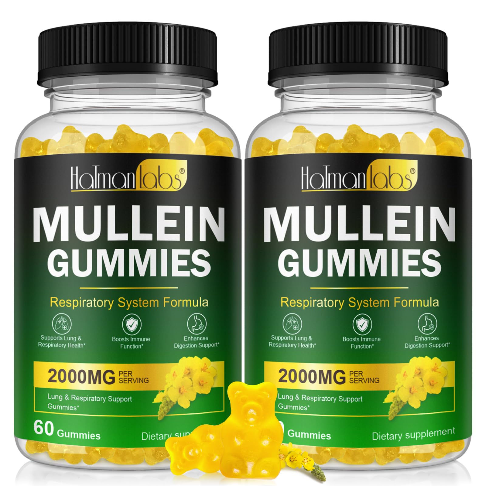 Nyloriaine Mullein Gummies 60pcs front view packaging
