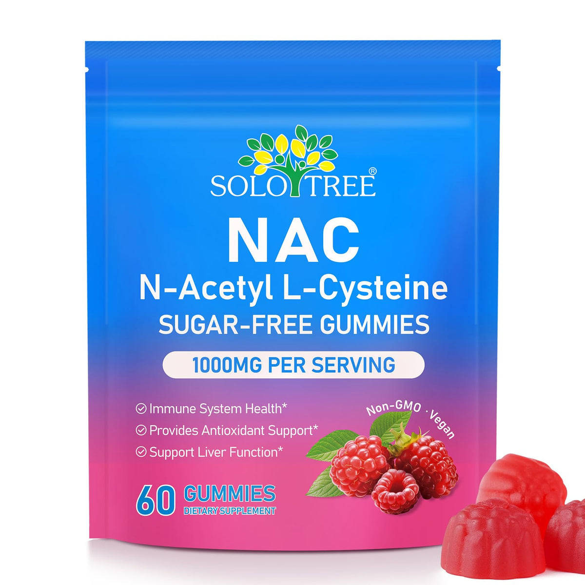 Nyloriaine NAC Gummies 1000mg front view packaging