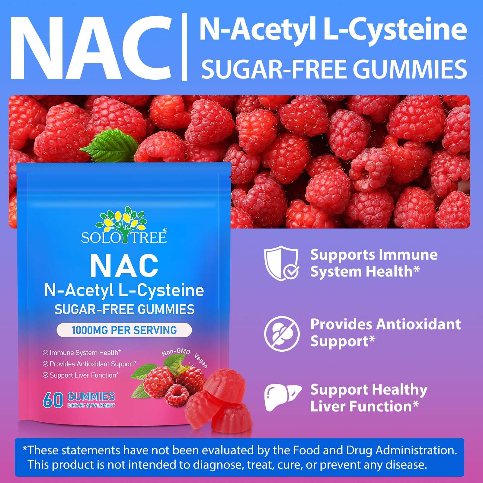 Nyloriaine NAC Gummies 1000mg ingredients list