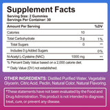 Nyloriaine NAC Gummies 1000mg serving size on a spoon