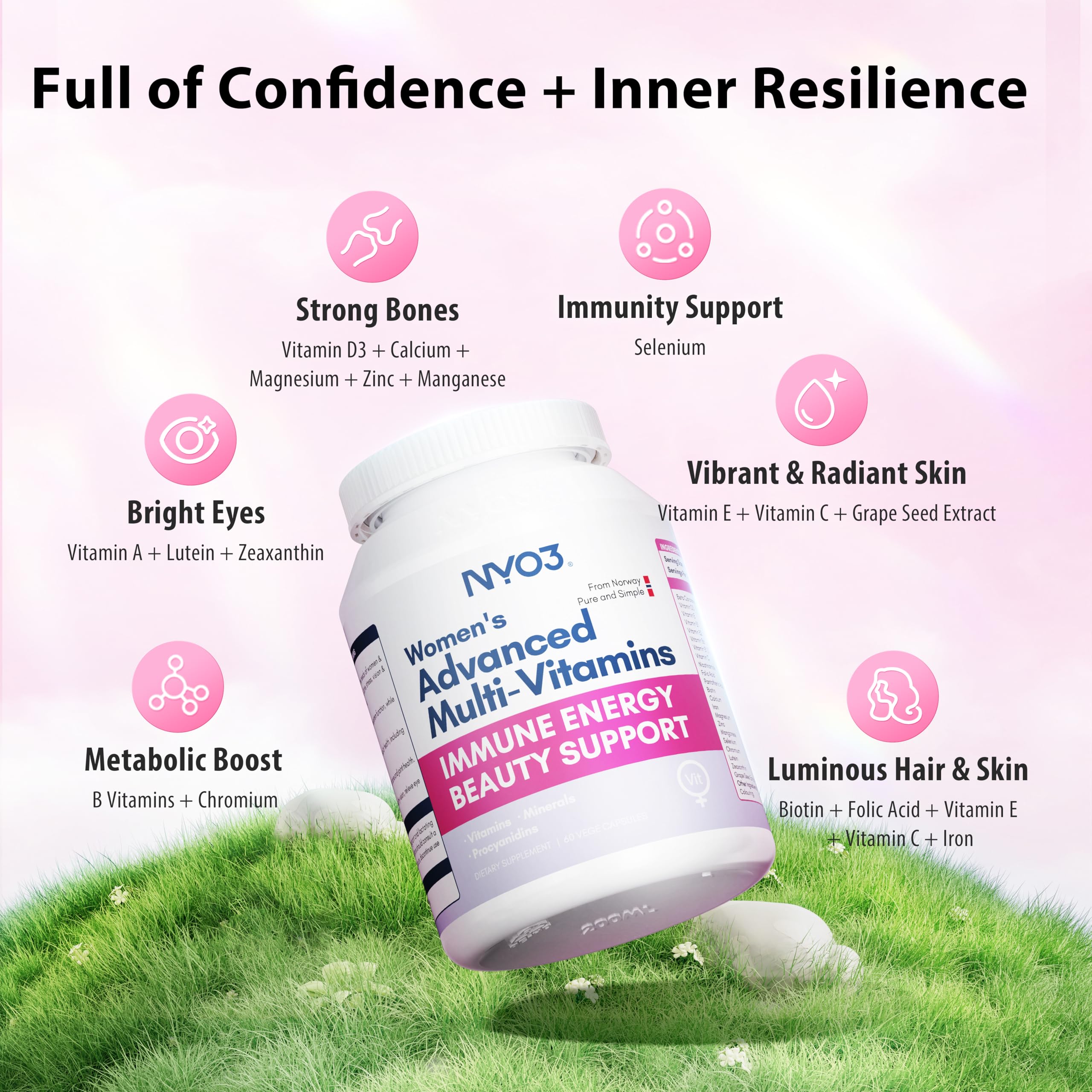 NYO3 Complete Daily Women’s Multivitamin ingredients list