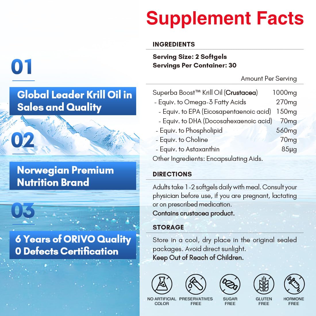 NYO3 Krill Oil 1000mg softgels packaging