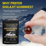 O NATURE. ZIRAN Organic Shilajit Gummies on a table