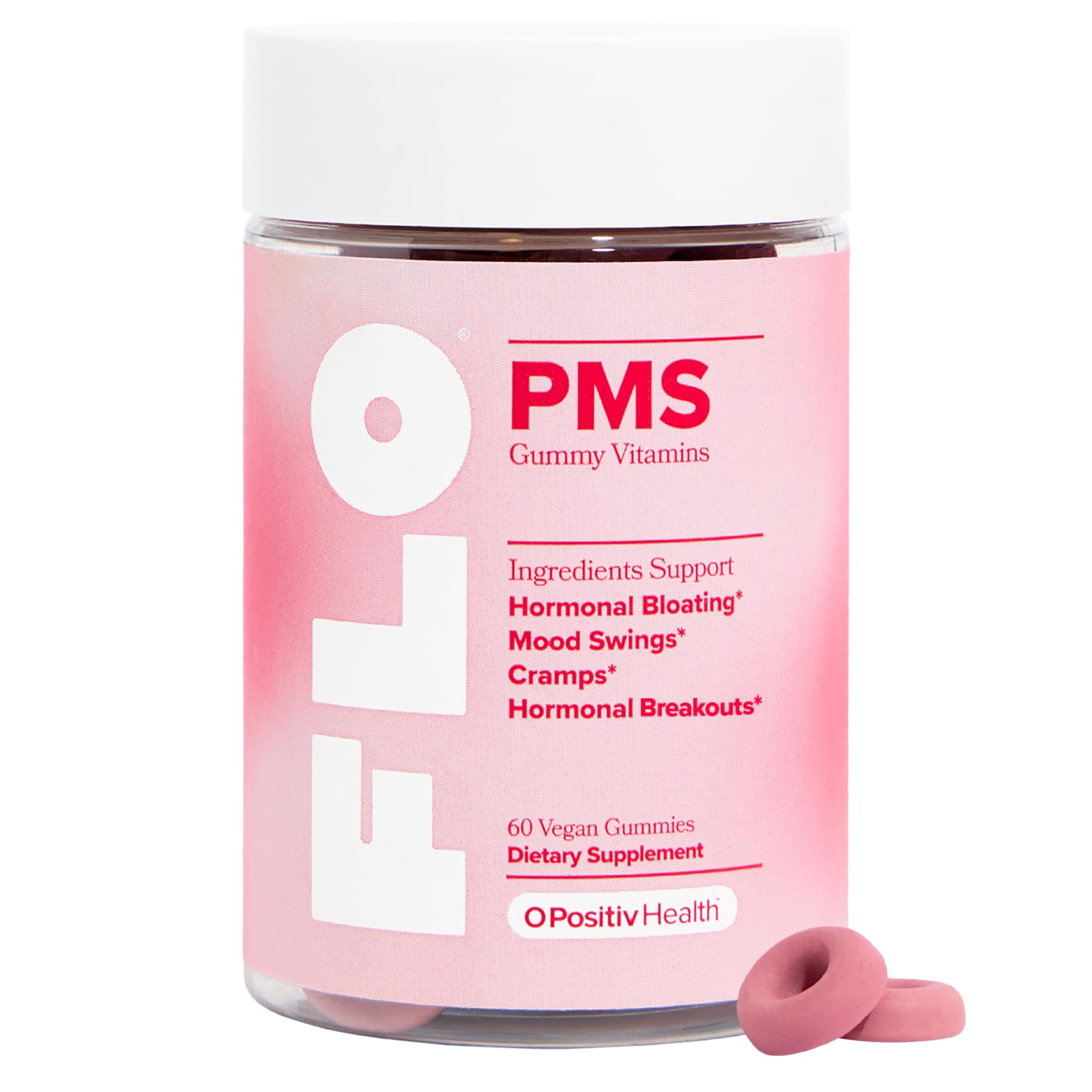 O Positiv FLO PMS Relief Gummies front view packaging