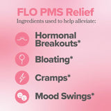 O Positiv FLO PMS Relief Gummies side view with ingredients
