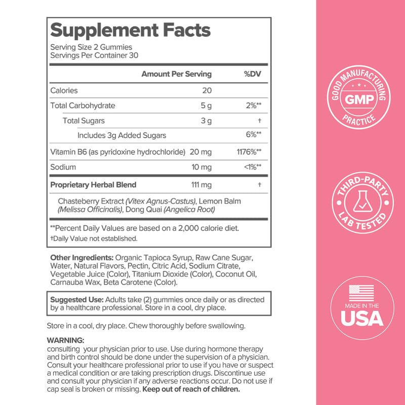 O Positiv FLO PMS Relief Gummies with a hand reaching for one