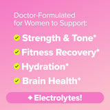 O Positiv FLO Women’s Creatine + Electrolytes scoop with powder