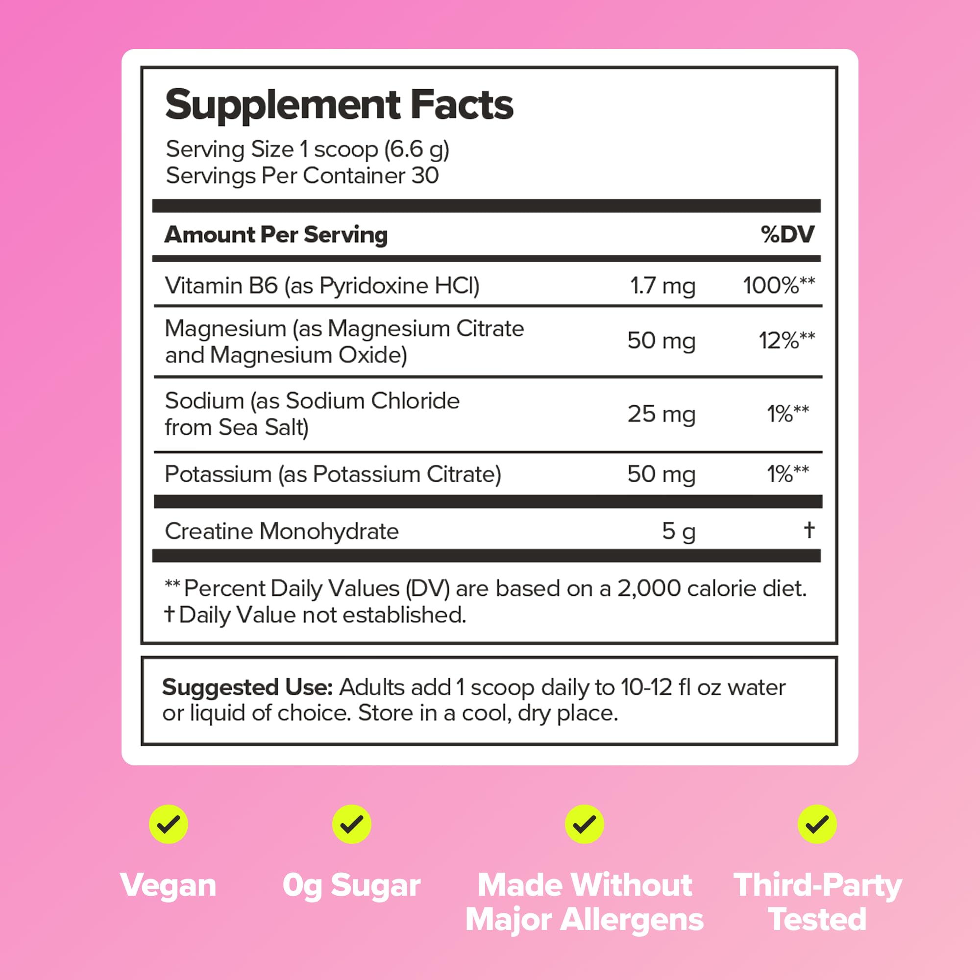 O Positiv FLO Women’s Creatine + Electrolytes side view packaging