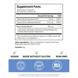 O Positiv MENO Brain Health + Memory Support Capsules opened with two capsules