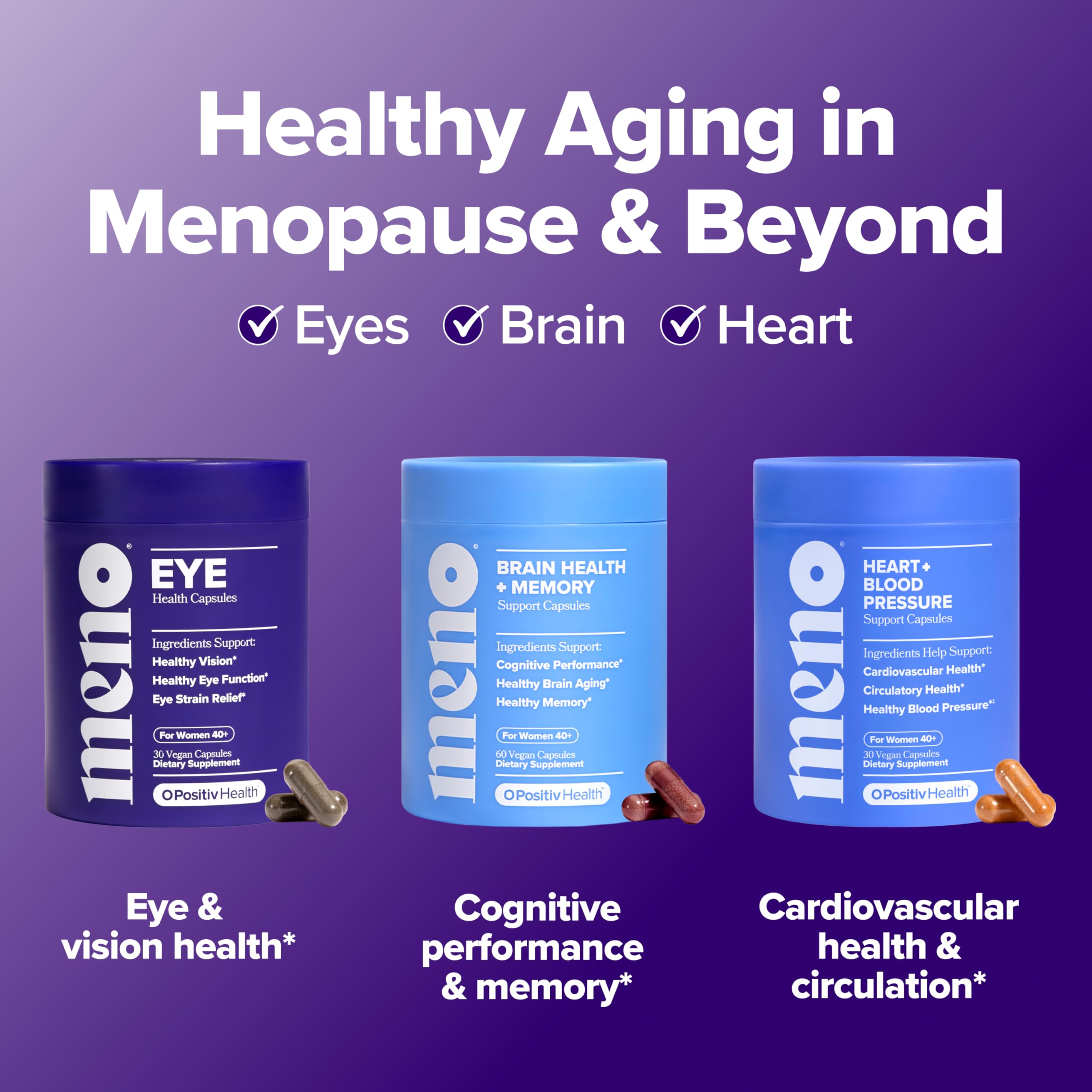 O Positiv MENO Eye Health Capsules close-up of the capsule