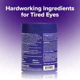 O Positiv MENO Eye Health Capsules with a glass of water