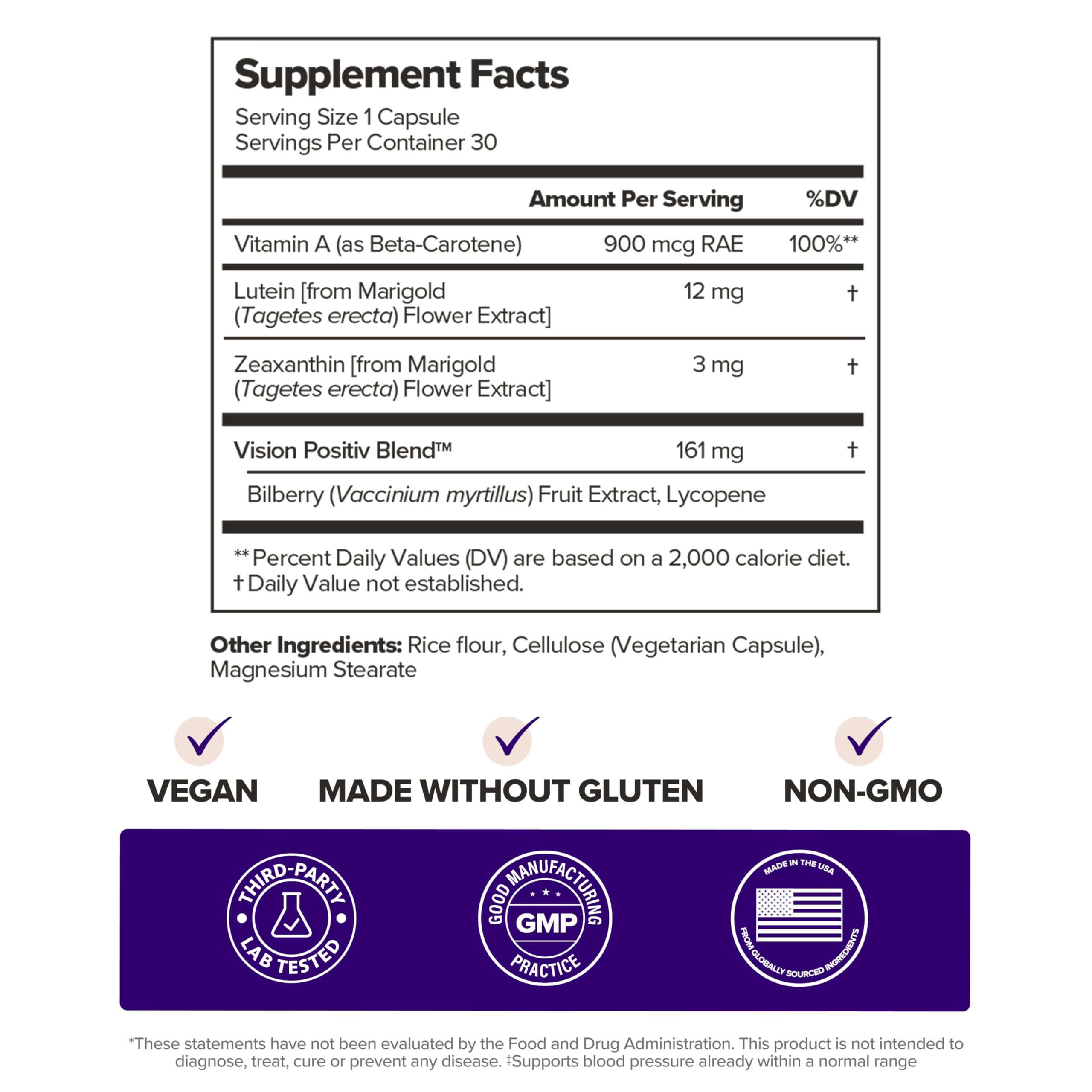 O Positiv MENO Eye Health Capsules with a measuring spoon