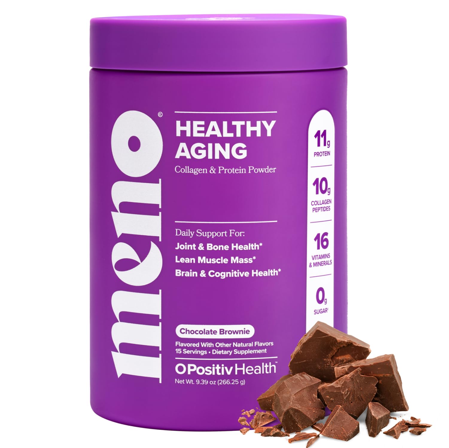 O Positiv MENO Healthy Aging Collagen & Protein Powder 193g front view