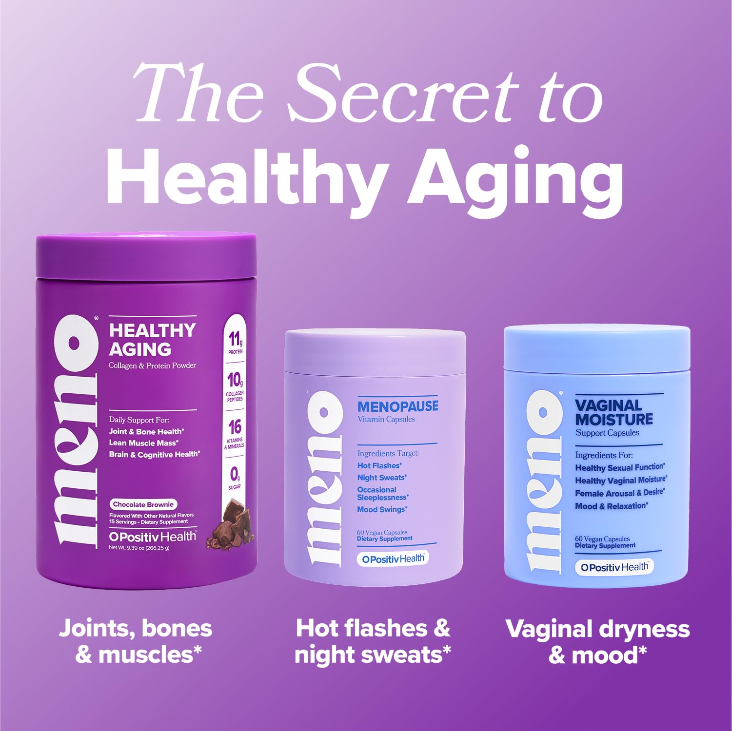 O Positiv MENO Healthy Aging Collagen & Protein Powder in a lifestyle setting