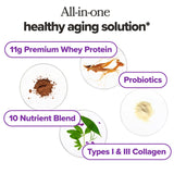 O Positiv MENO Healthy Aging Collagen & Protein Powder scoop
