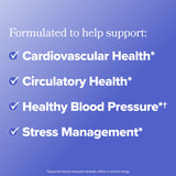O Positiv MENO Heart + Blood Pressure Support Capsules bottle side view