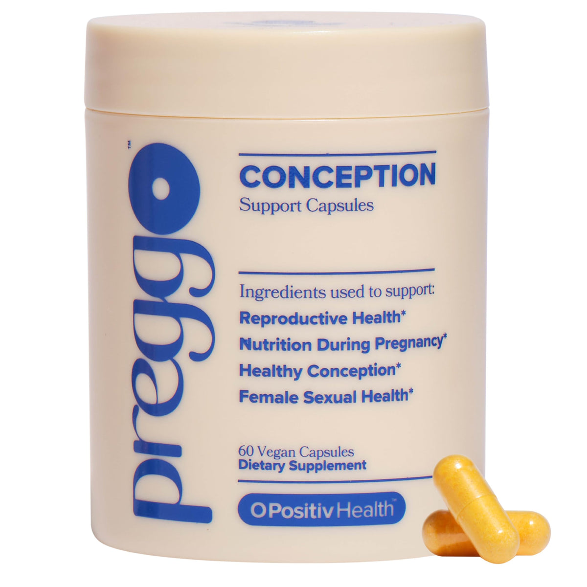O Positiv PREGGO Conception Support 60 Capsules front view