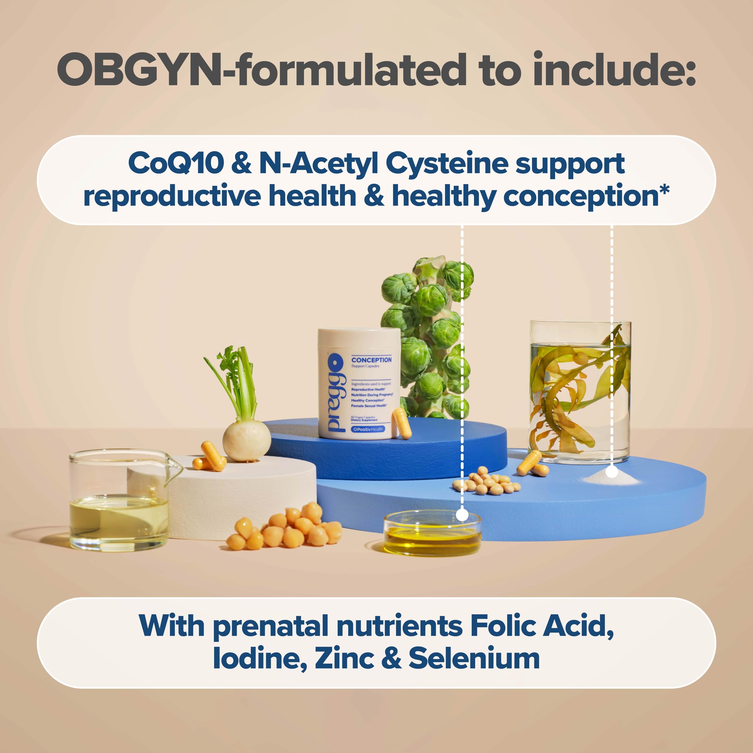 O Positiv PREGGO Conception Support capsules close-up