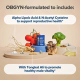 O Positiv PREGGO Sperm Health Capsules showing label details