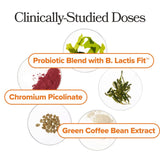 O Positiv URO a balanced routine + Probiotic Support Capsules on a table