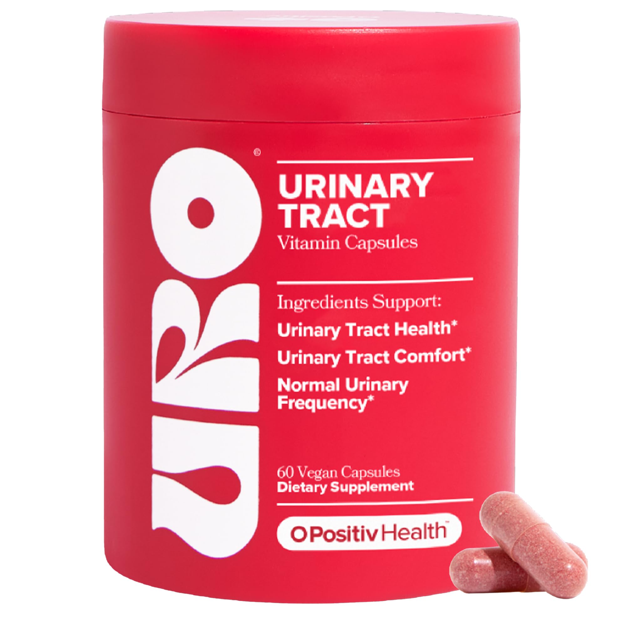 O Positiv URO Urinary Tract Supplement 60 Capsules front view
