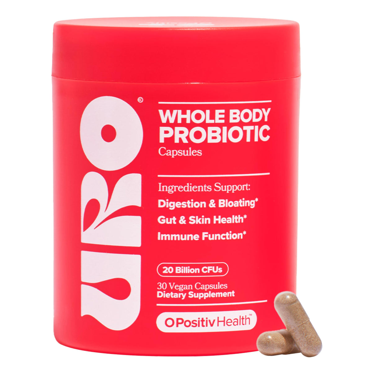 O Positiv URO Women’s Probiotic 30 capsules front view