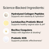 O Positiv URO Women’s Probiotic + Collagen Powder scoop