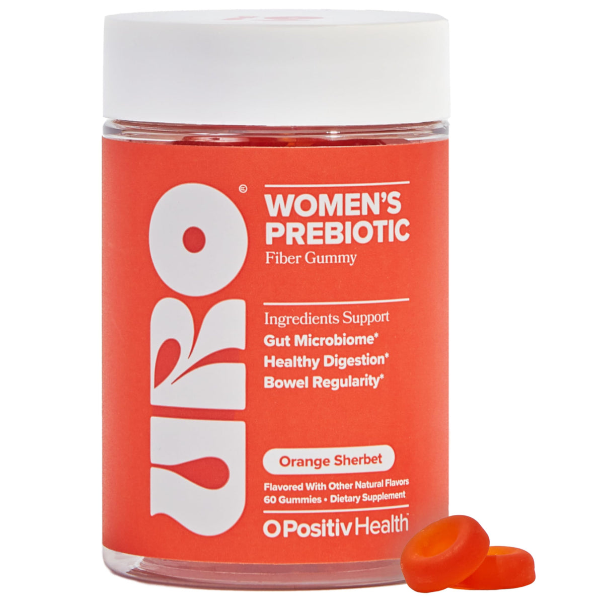 O Positiv Women’s Prebiotic Fiber Gummies front view