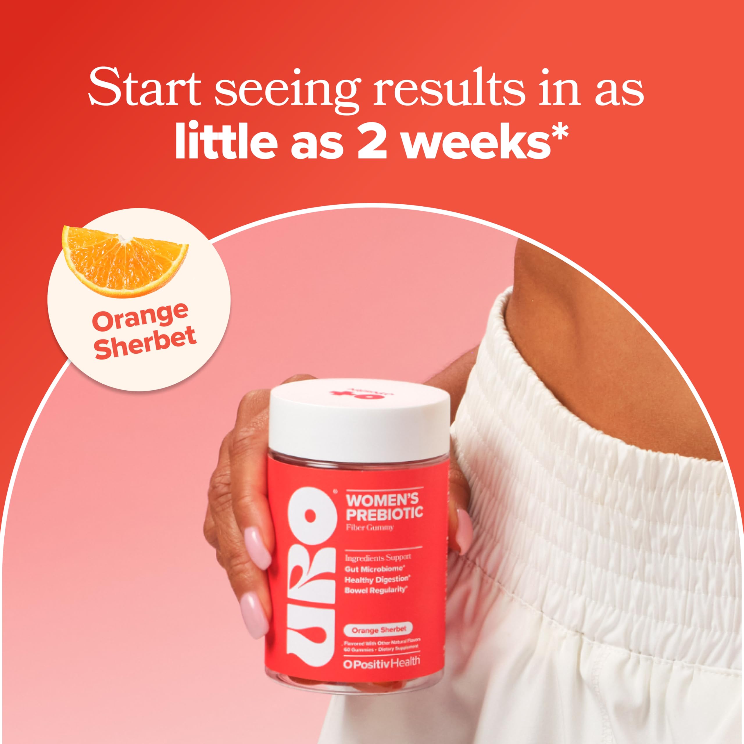 O Positiv Women’s Prebiotic Fiber Gummies side view showing packaging