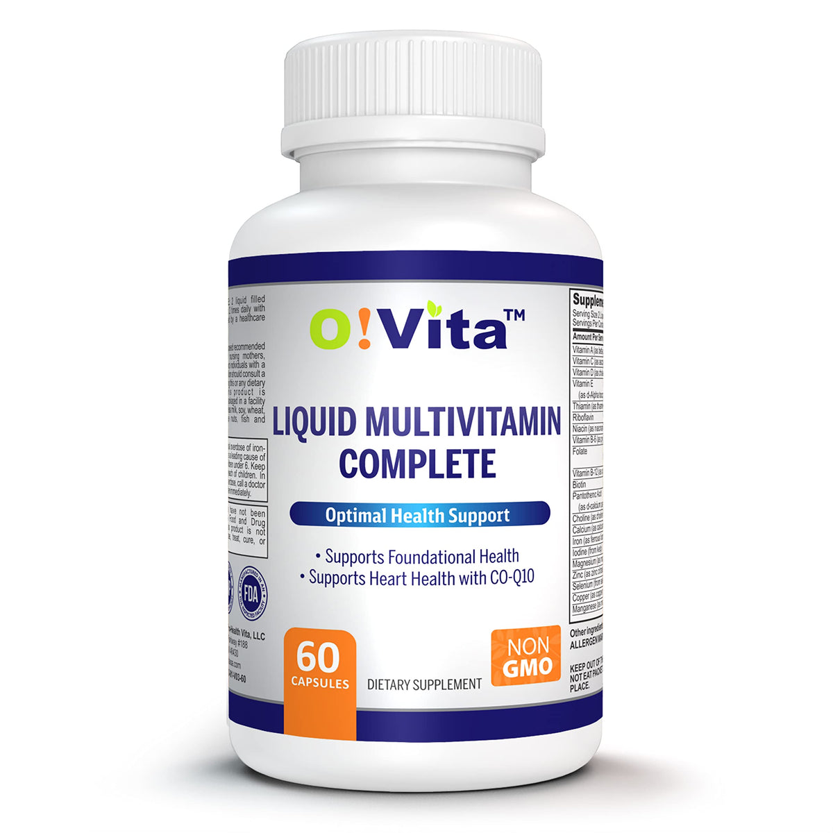 O!VITA blended vitamin & mineral supplement front view packaging
