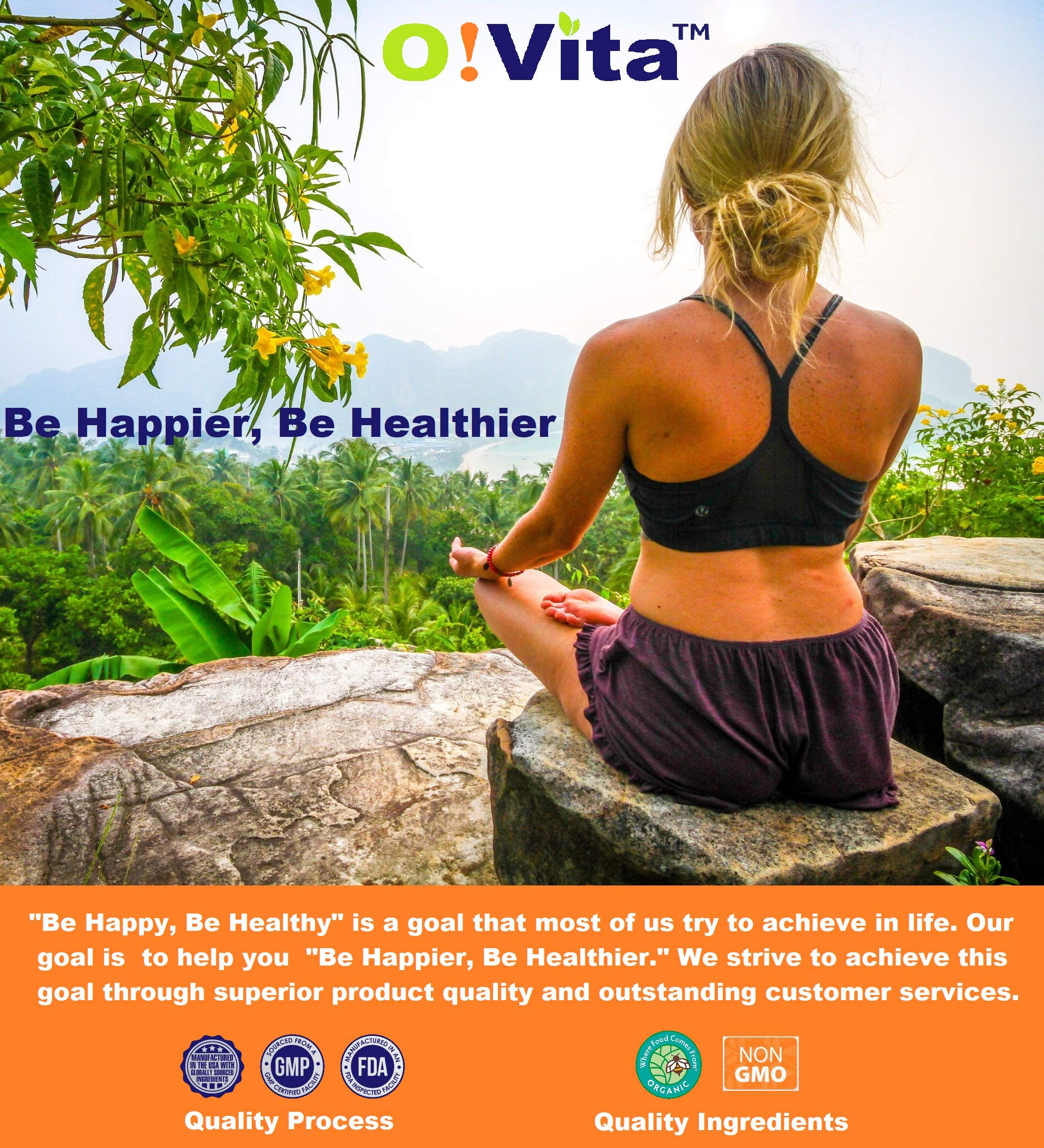 O!VITA supplement bottle with a measuring spoon