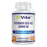 O!VITA Vitamin D3 & K2 Supplement front view