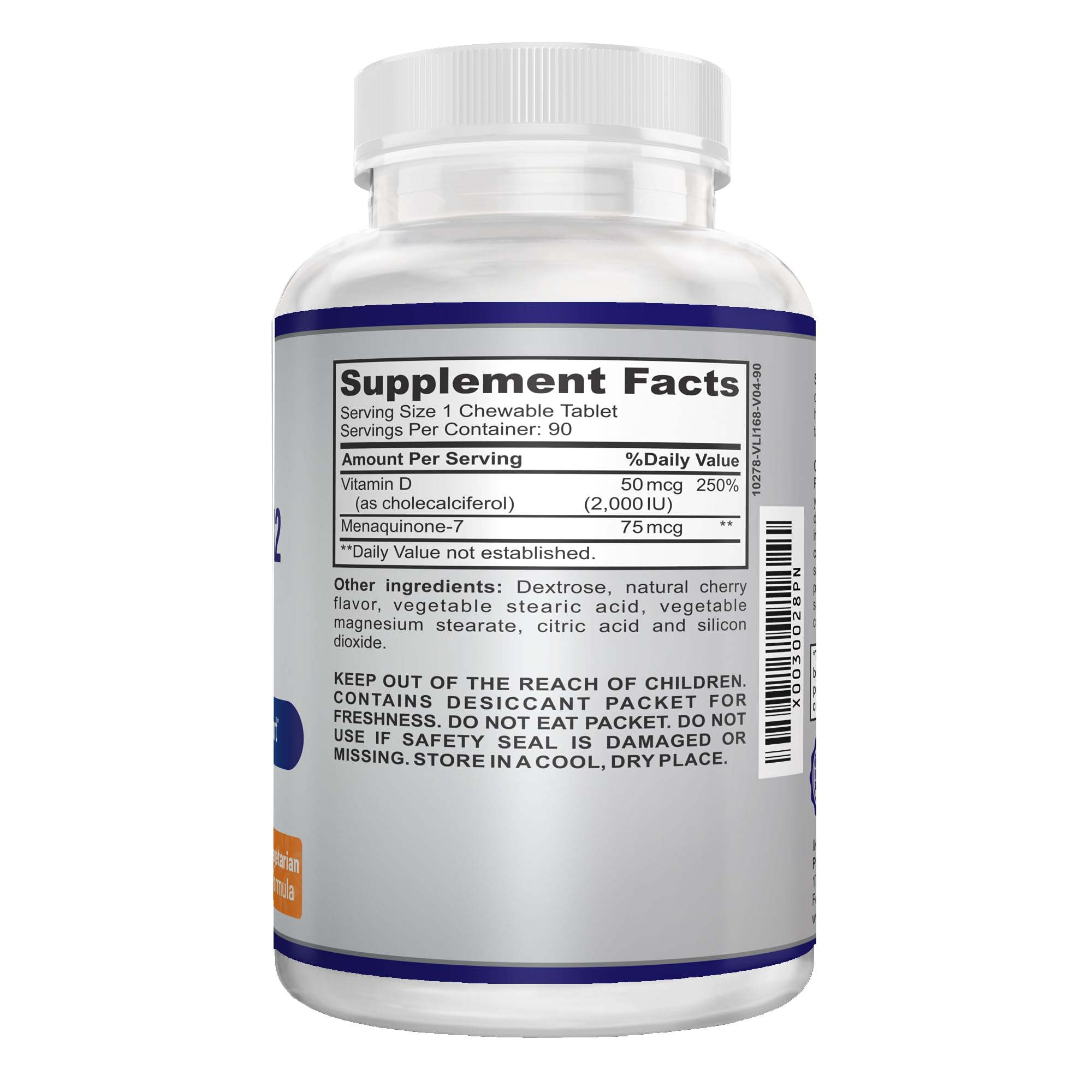 O!VITA Vitamin D3 & K2 Supplement packaging