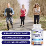 O!VITA Vitamin D3 & K2 Supplement side view