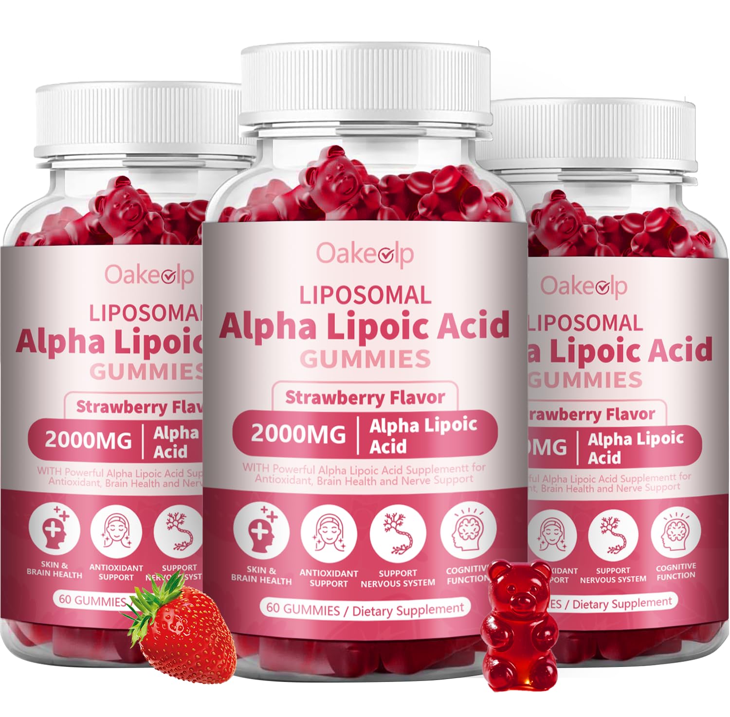 Oakevlp Alpha Lipoic Acid Gummies front view