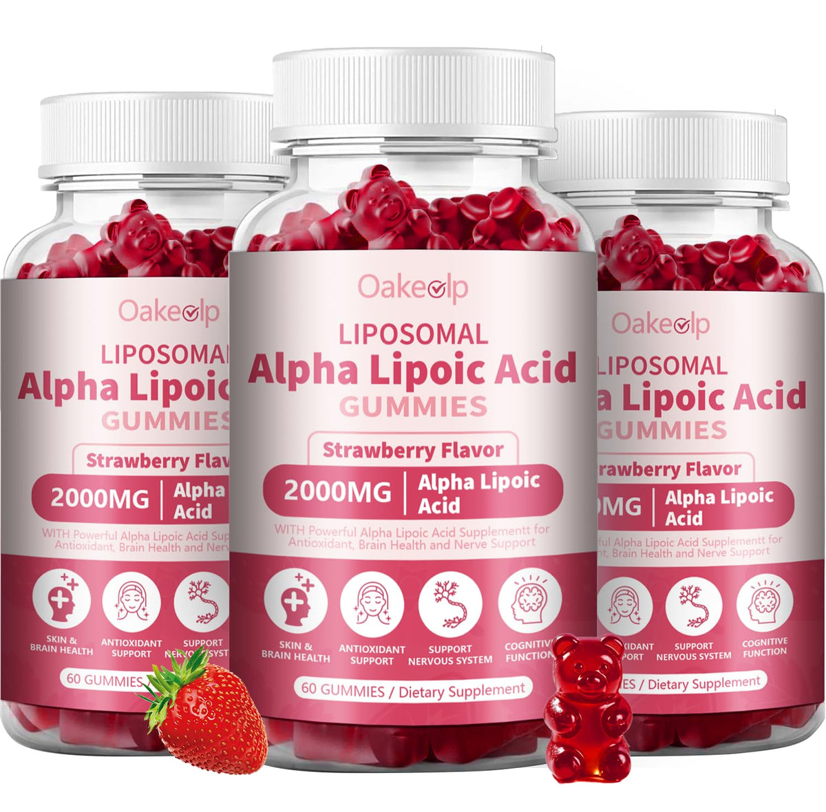 Oakevlp Alpha Lipoic Acid Gummies front view