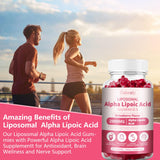 Oakevlp Alpha Lipoic Acid Gummies with a measuring spoon