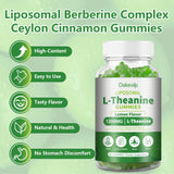 Oakevlp Liposomal L-Theanine Gummies in a bowl with lemon slices
