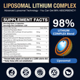 Oakevlp Lithium Orotate supplement capsules on a wooden surface