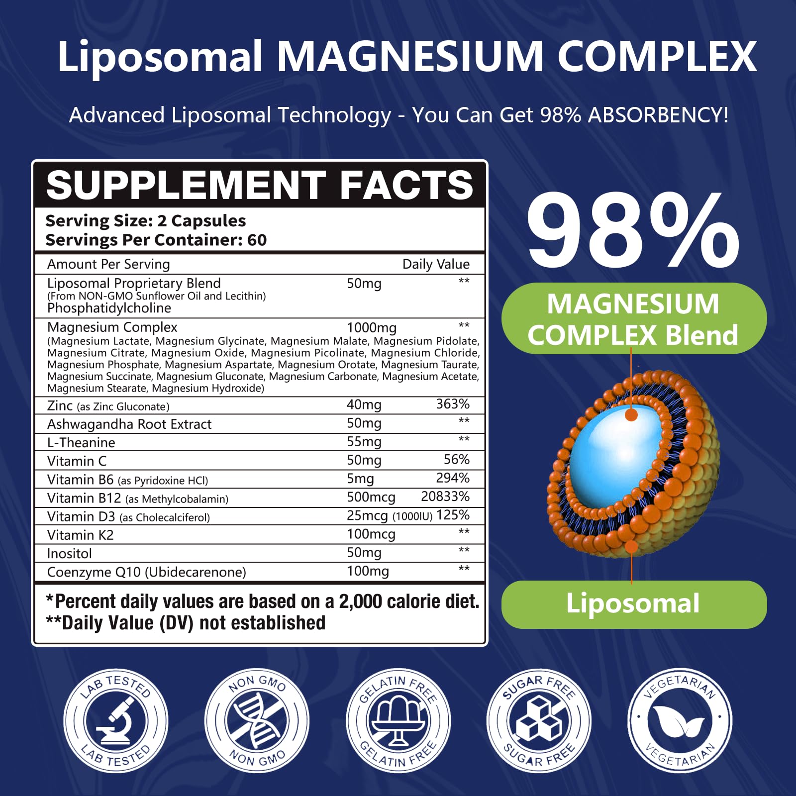 Oakevlp Magnesium Complex capsules in a hand