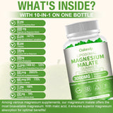 Oakevlp Magnesium Malate Supplement 3000mg capsule close-up