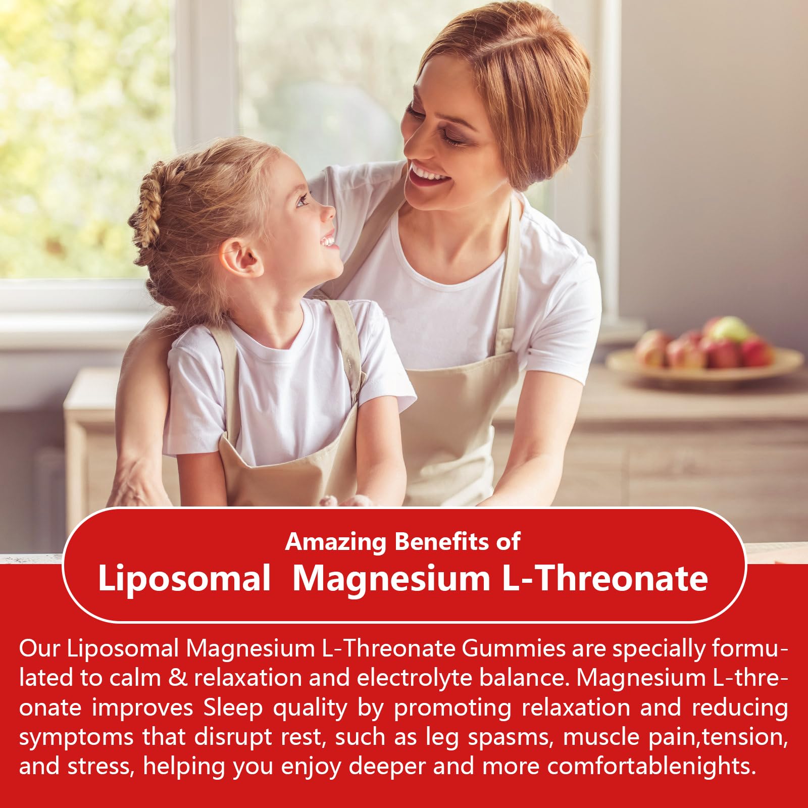Oakevlp Magnesium Threonate Gummies with a measuring spoon for serving size