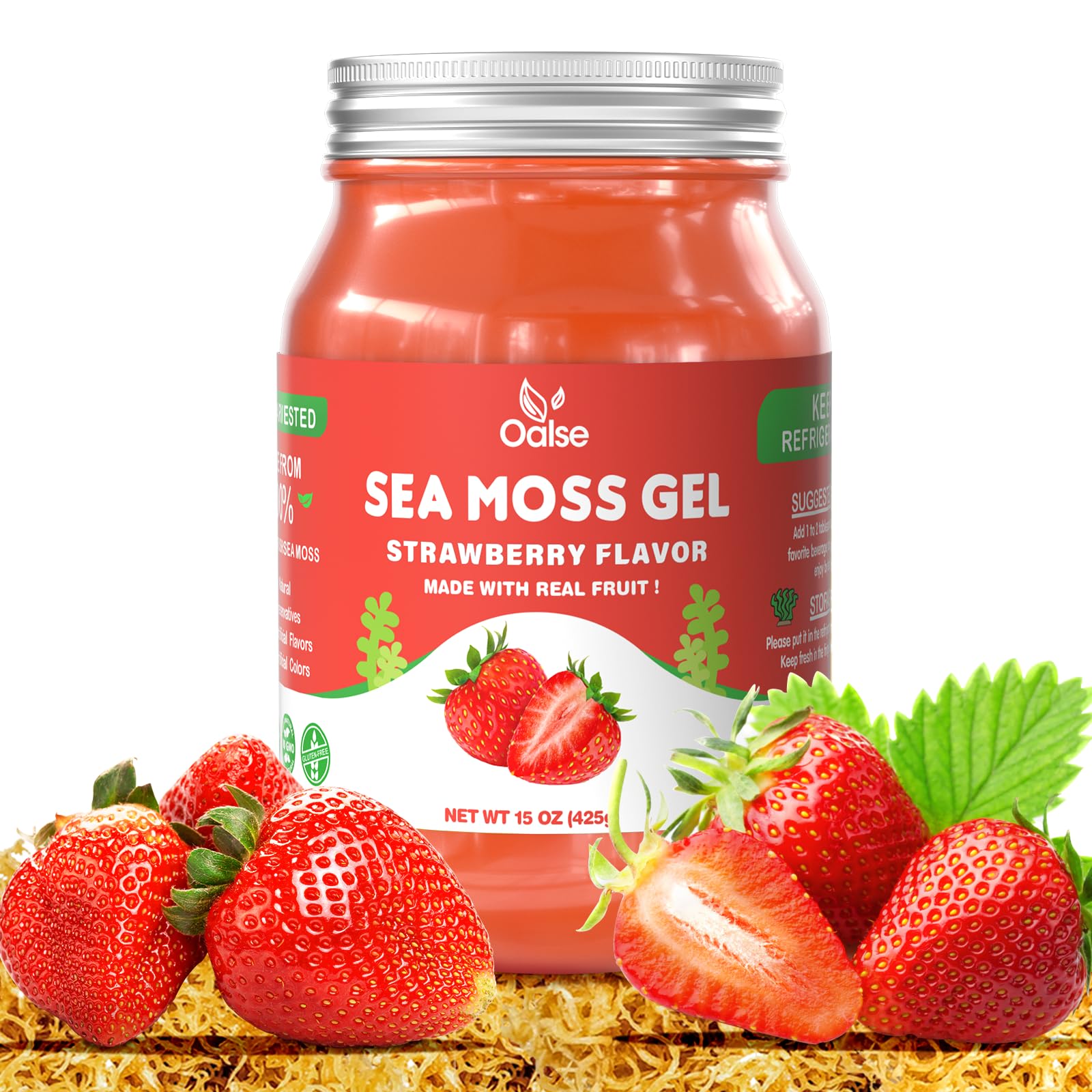 OALSE Sea Moss Gel 425g front view with packaging