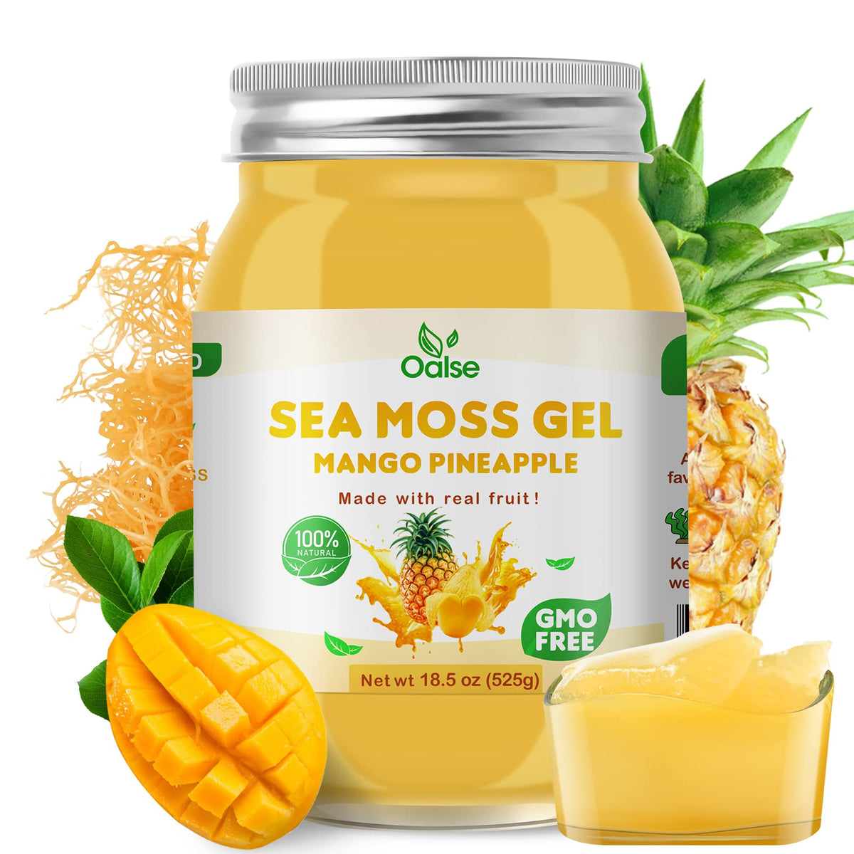 OALSE Sea Moss Gel 524g front view with packaging