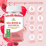 OALSE Sea Moss Gummies nutritional information on the back of the bottle