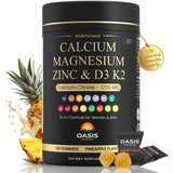 OASIS FORCE Calcium Citrate Gummies 1200mg front view of tub