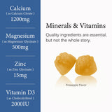 OASIS FORCE Calcium Citrate Gummies pineapple flavour close-up