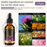 OASIS FORCE Organic Milk Thistle Supplement 1000mg liquid extract side view